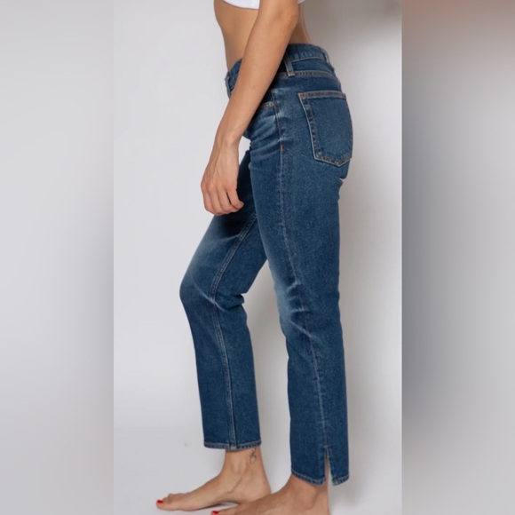 ASKK NY Mid Rise Straight with side slit hem Jeans In Resin Sz 27 NWT MSRP $210 - Picture 3 of 11